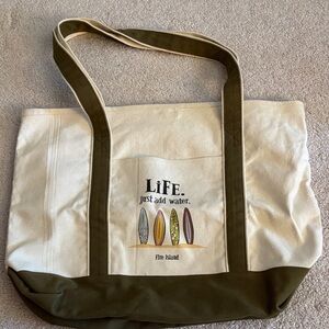 Life Just Add Water Fire Island Canvas Tote Bag